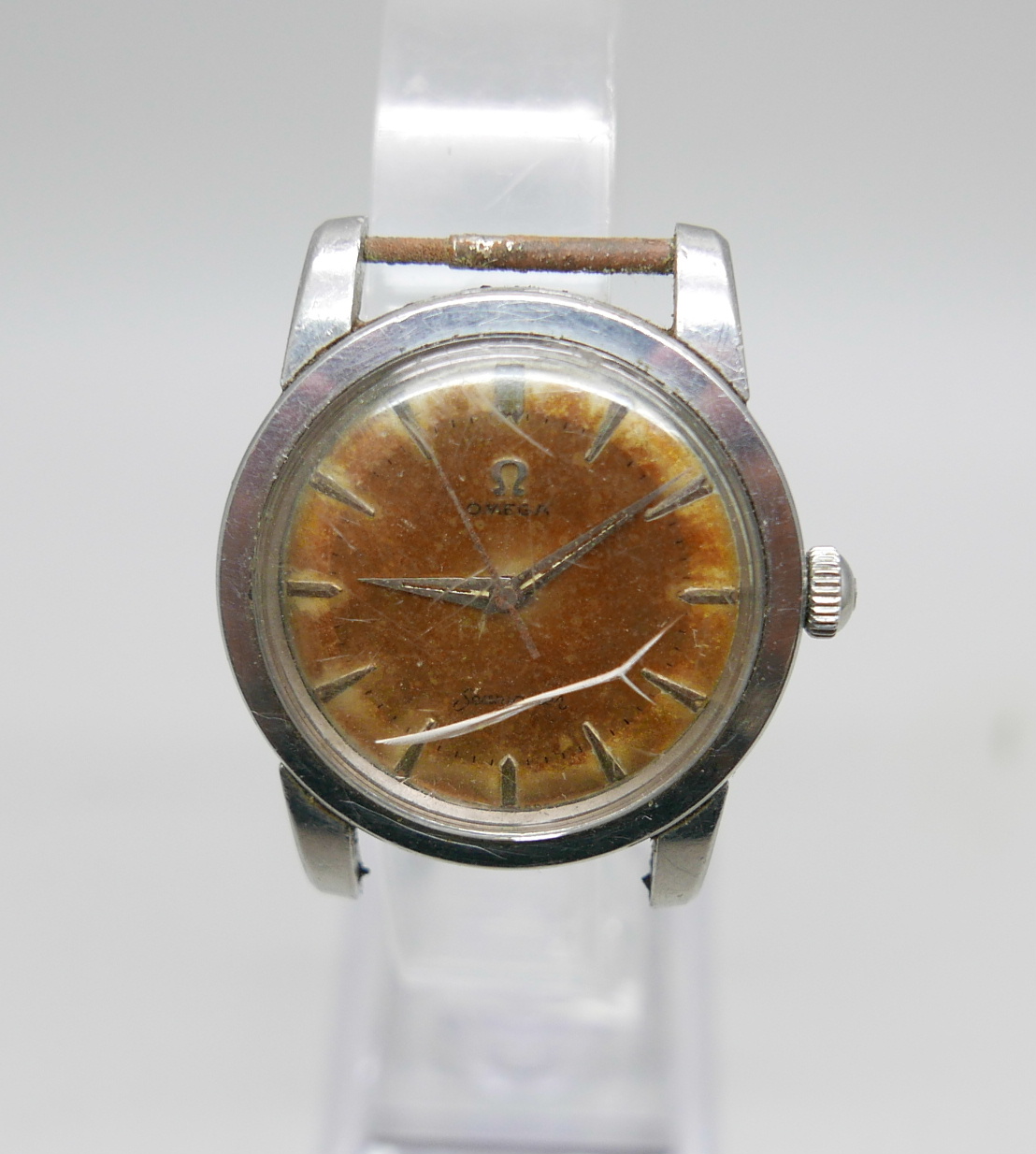 A gentleman's Omega Seamaster stainless steel wristwatch, a/f - Image 3 of 4