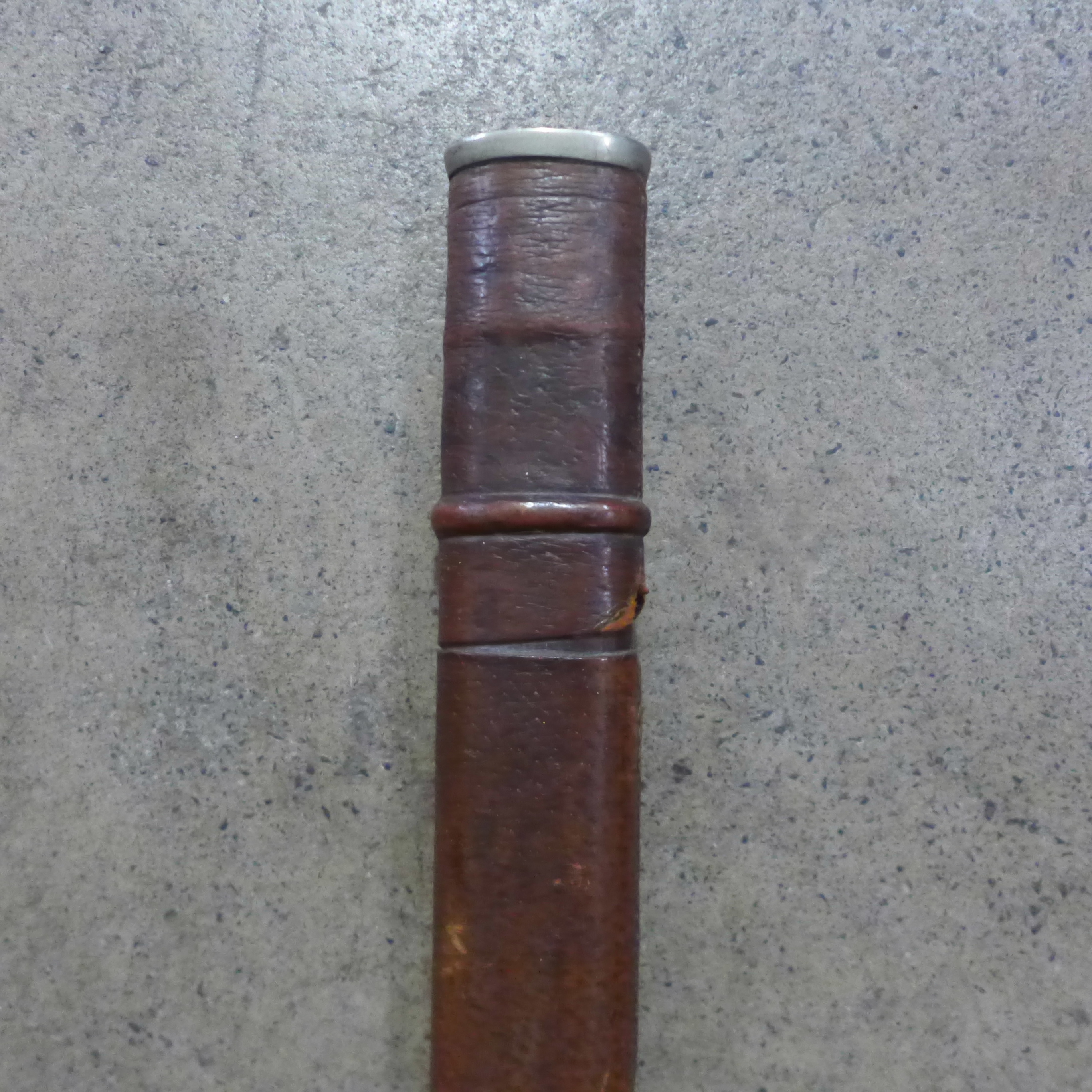 A George V officers sword, with shagreen handle and leather scabbard, the blade marked Woolwich, - Image 4 of 7