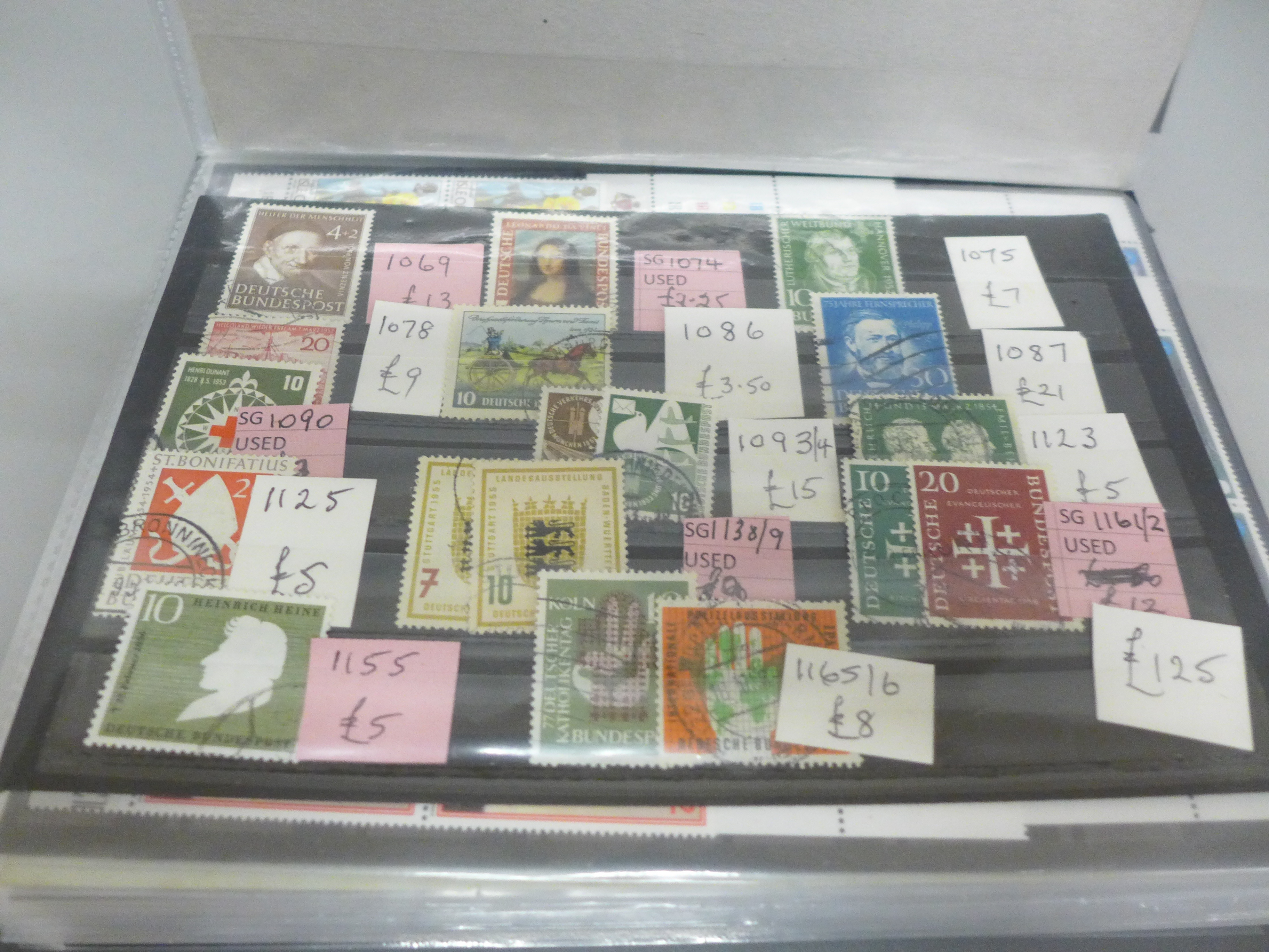 Stamps; an album of better stamps and sets on stock cards, all identified and catalogued at over £ - Image 3 of 6