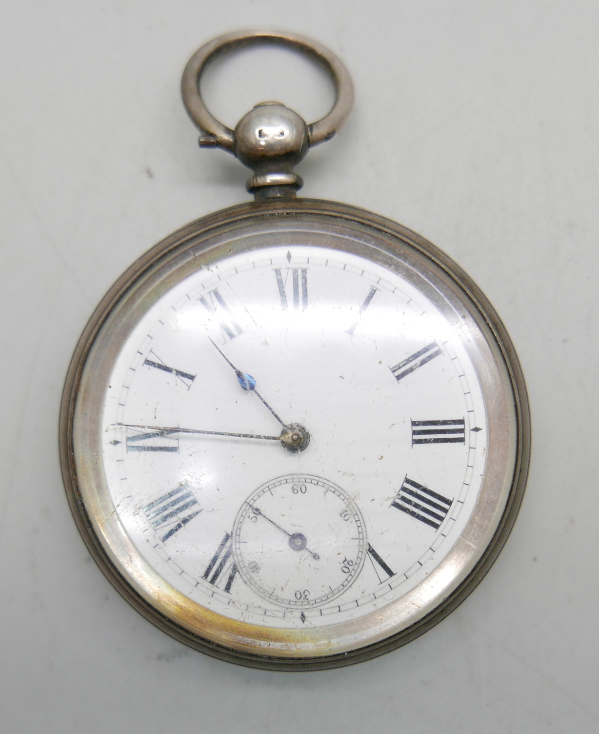A silver pocket watch, Birmingham 1884 - Image 2 of 4