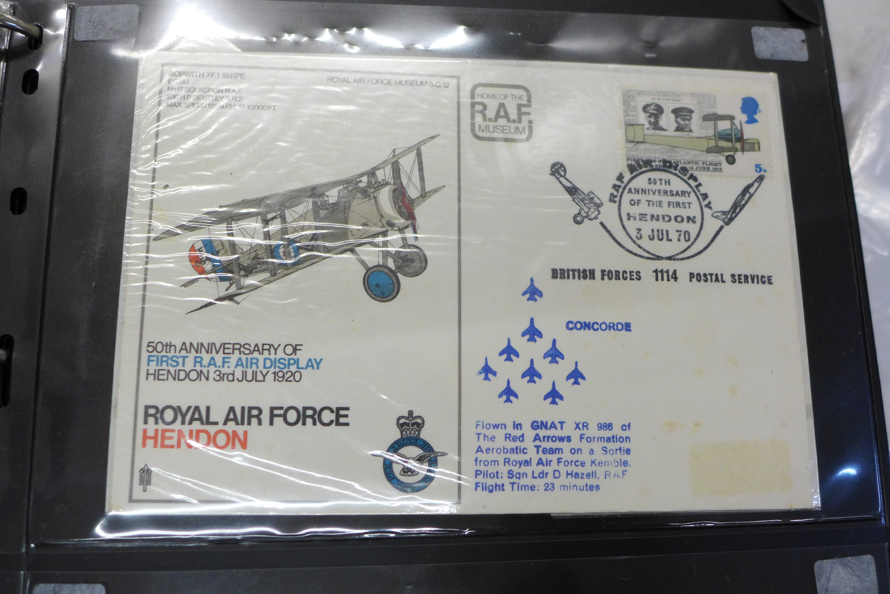 Stamps; an album of RAF flown covers, including signed (48 no.) - Image 3 of 9