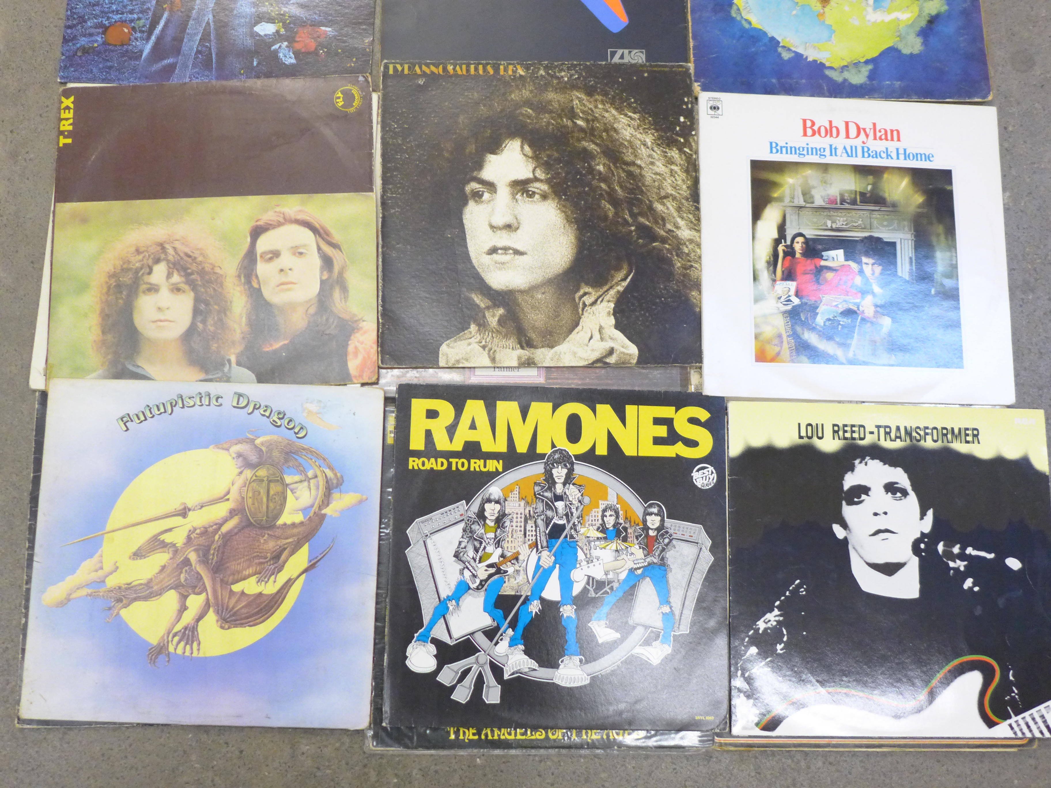 Rock LP records including Yes, Pink Floyd, T-Rex, Ramones and Lou Reed - Image 2 of 2
