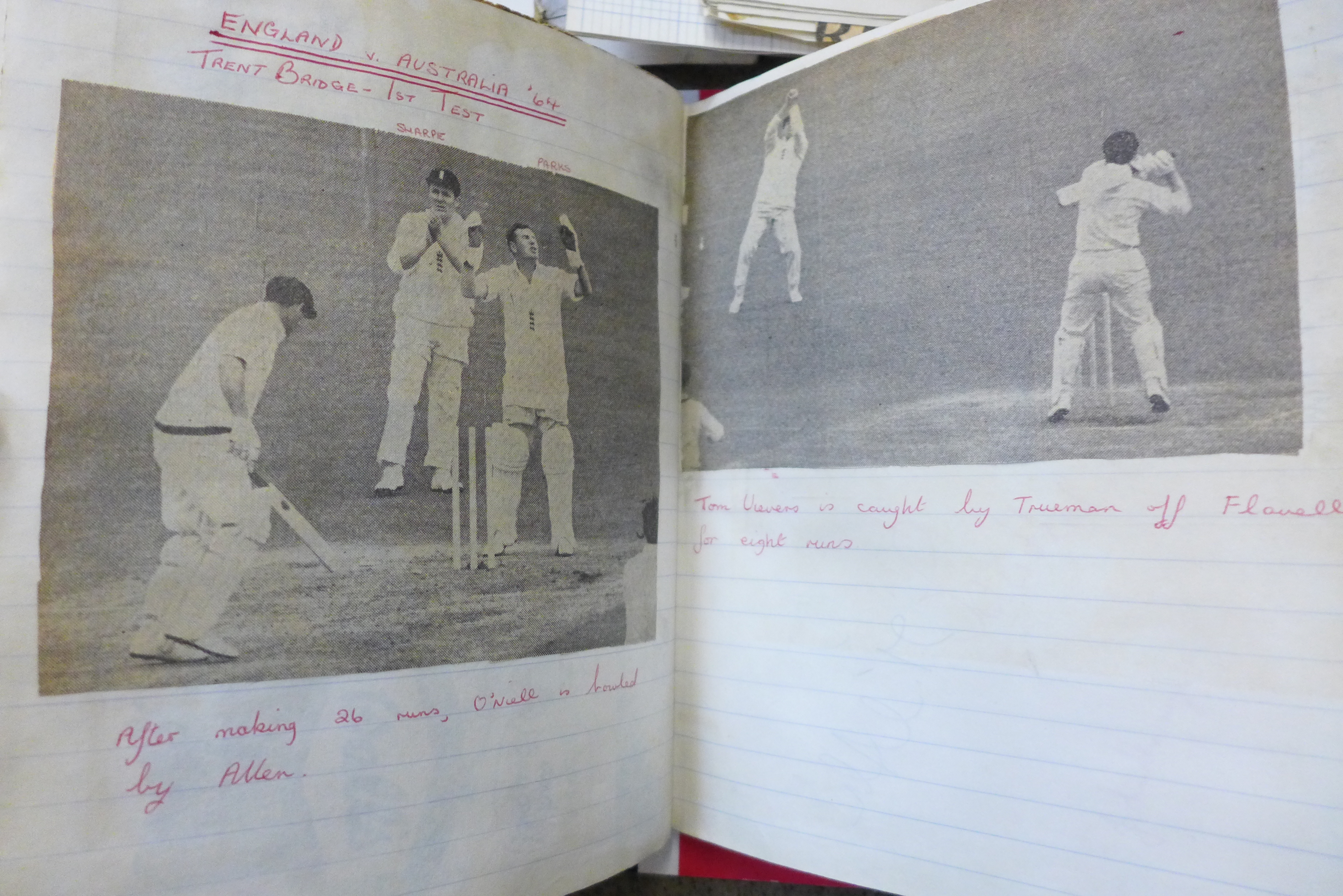 Cricket ephemera and scrap albums with autographs including Larwood, Boycott, Subba Row - Image 7 of 19