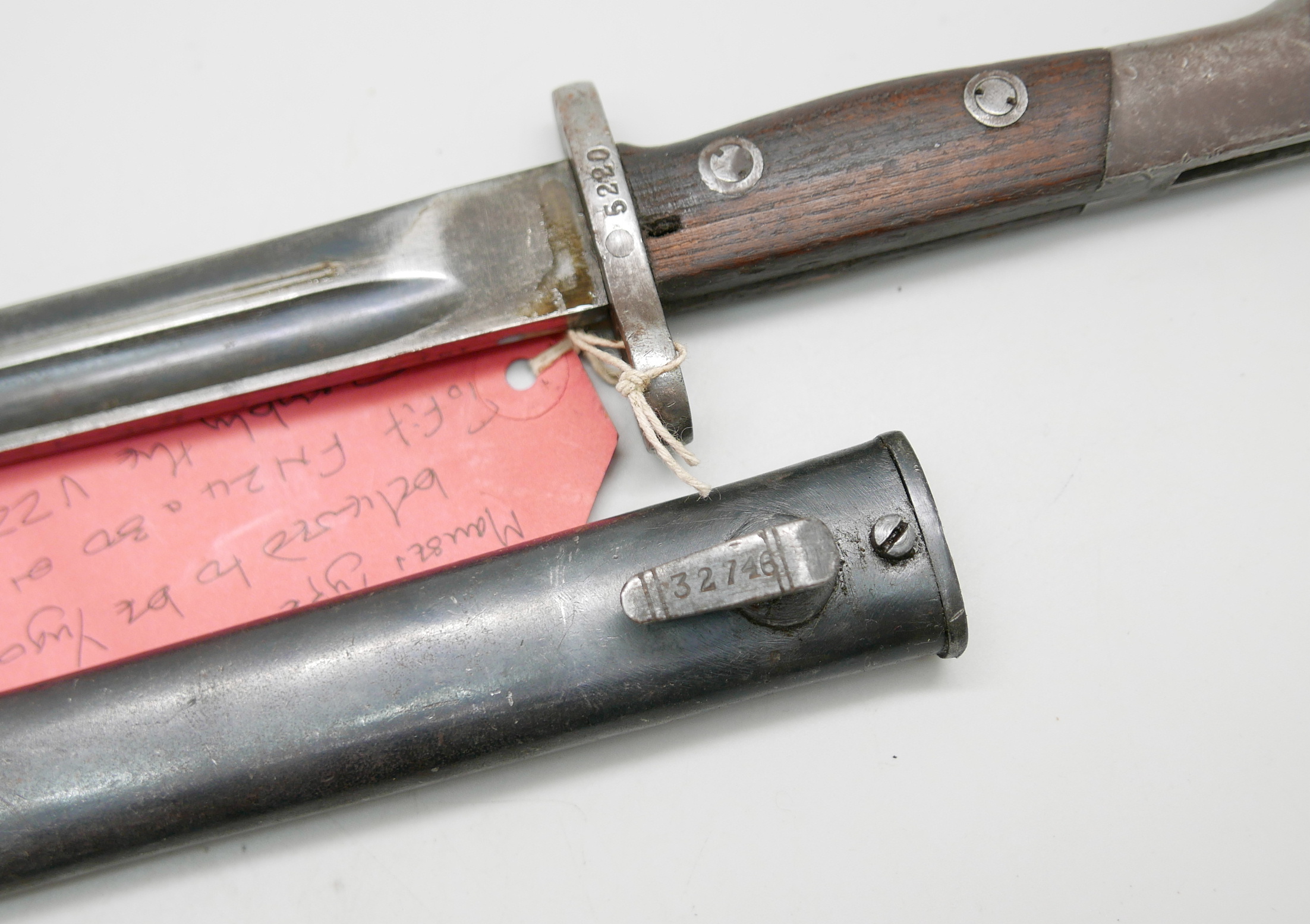 A Mauser type bayonet (believed to be Yugoslavian), to fit FN24 or 30, possibly the V224 - Image 4 of 4
