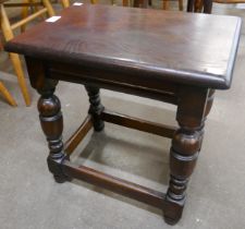 An 18th Century style oak joint stool