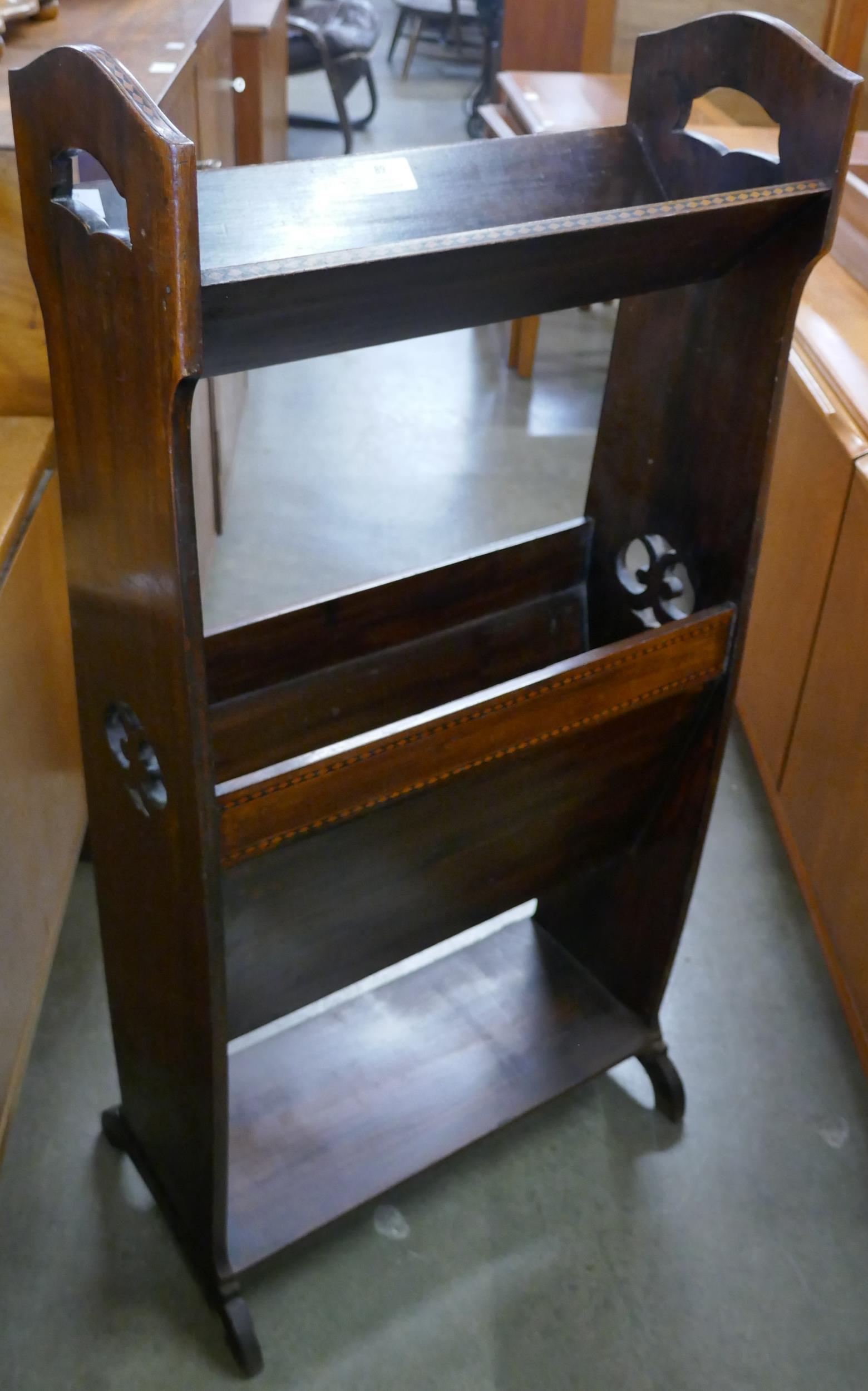 An Arts and Crafts inlaid mahogany reading stand - Image 2 of 2