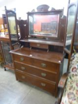 An Edward VII mahogany dressing chest