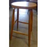 A beech kitchen stool