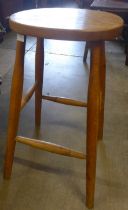 A beech kitchen stool