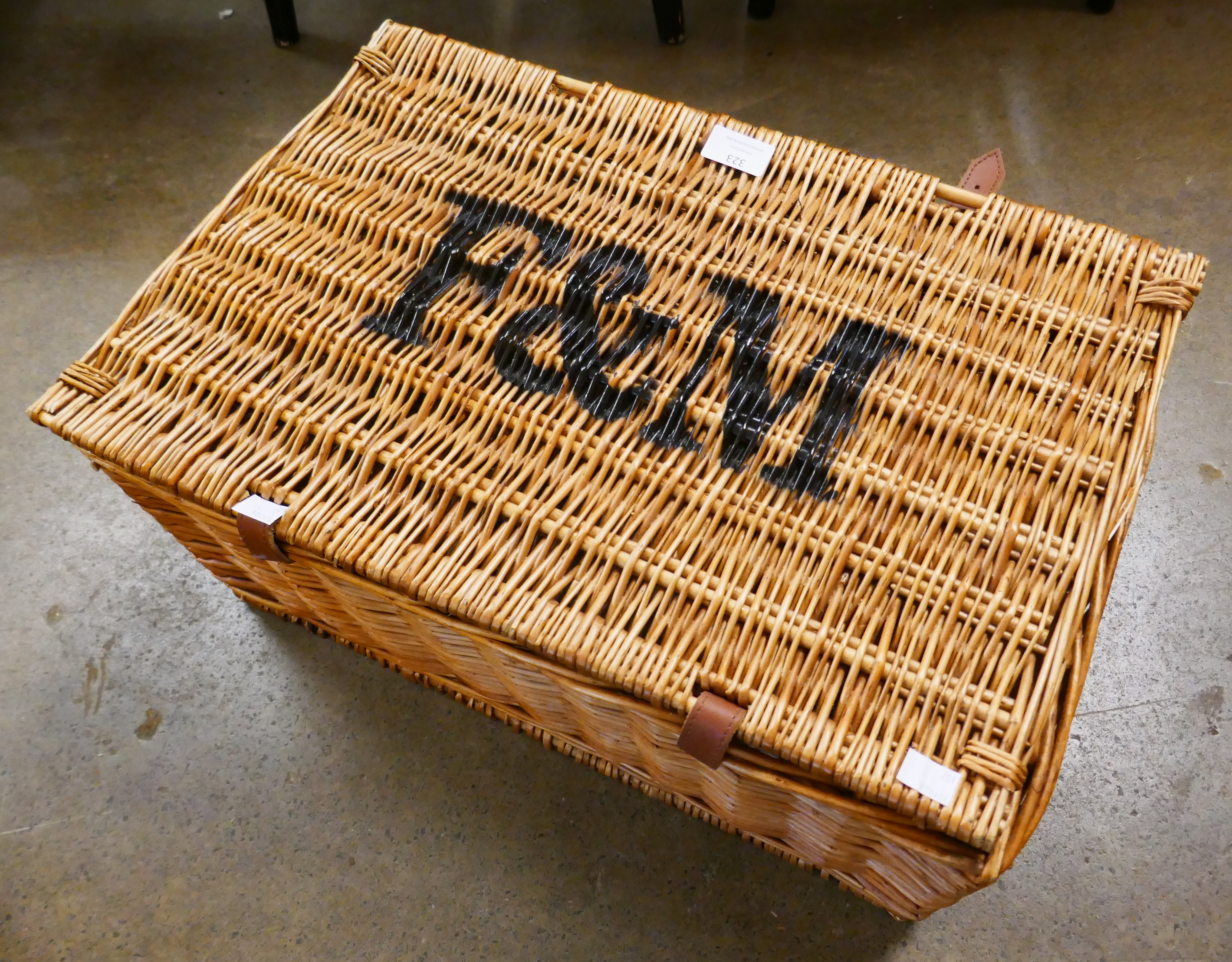 A Fortnum & Mason wicker hamper