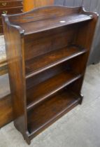 An early 20th Century oak open bookcase