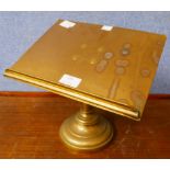 A Victorian brass music stand