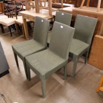 A set of four Castle Loom wicker chairs