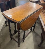 An oak barleytwist gateleg table