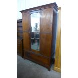 An Edward VII mahogany wardrobe