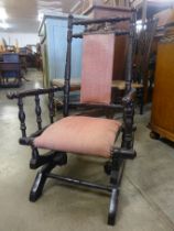 An American beech child's rocking chair