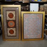 Two large framed tapestries