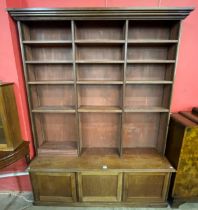 An Edward VII mahogany open bookcase