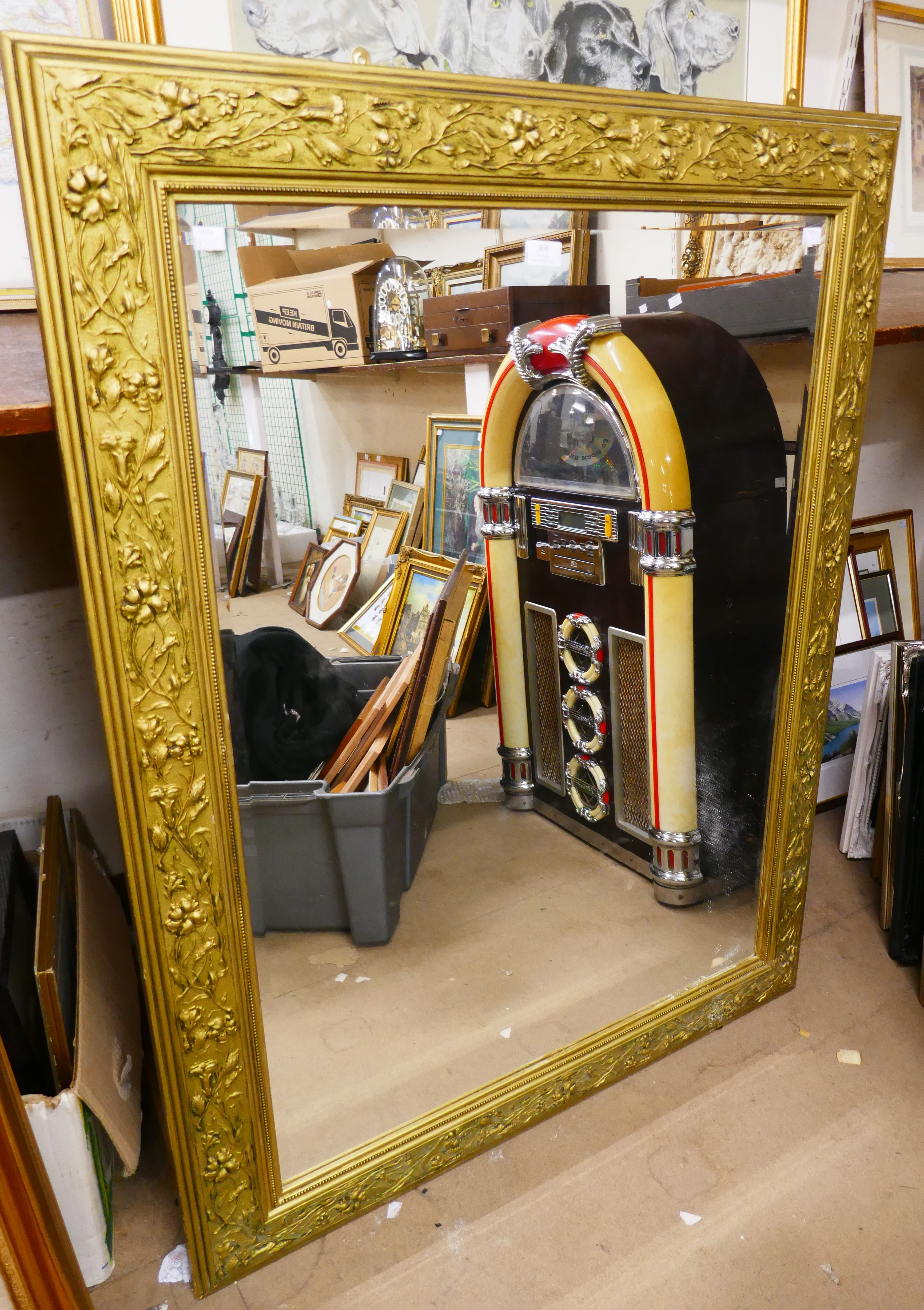 A Victorian style gilt framed mirror