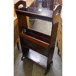 An Arts and Crafts inlaid mahogany reading stand