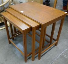 A Danish teak nest of tables, designed by Hans C. Andersen