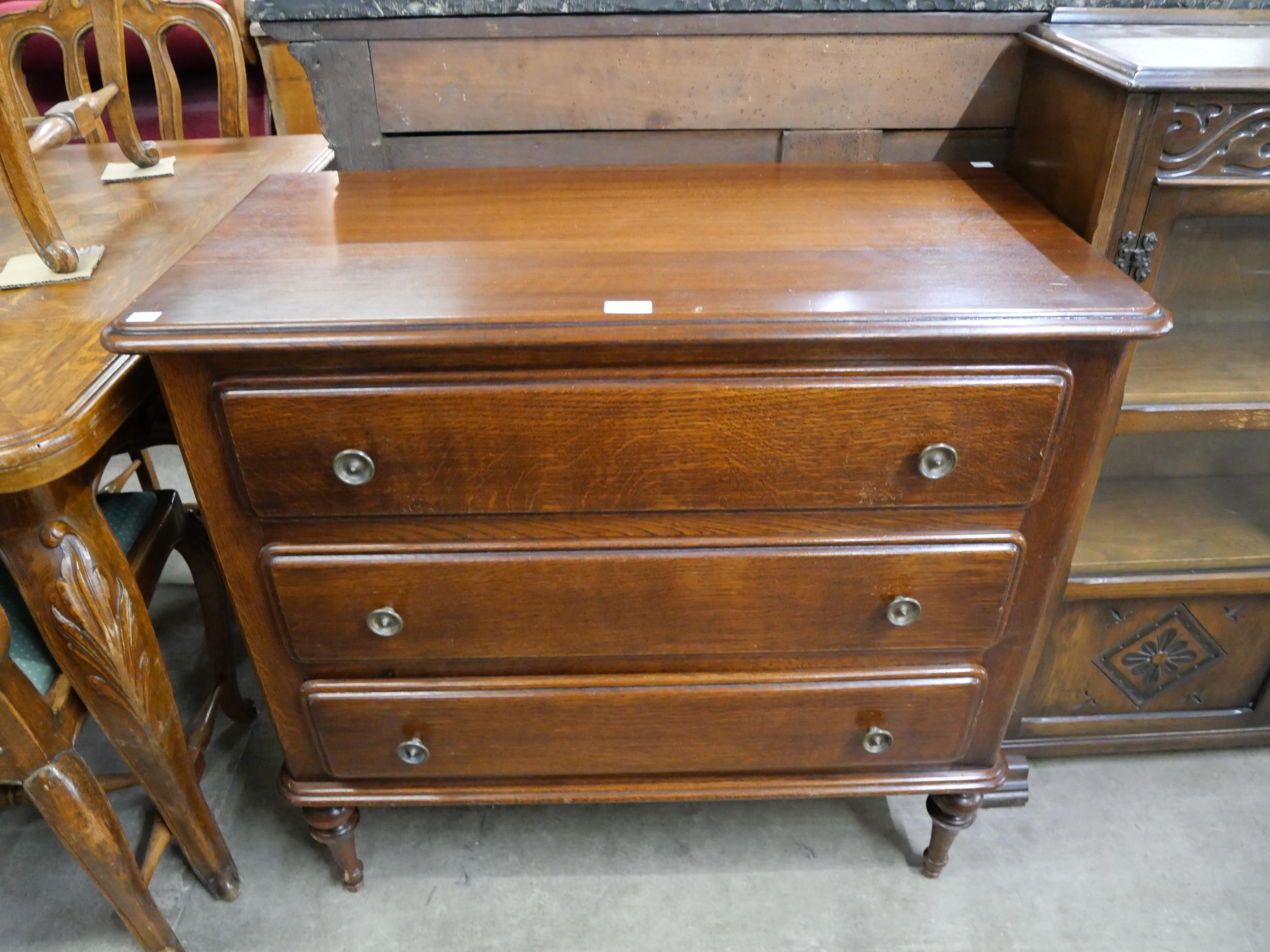 A 19th Century style French beech chest of drawers - Image 3 of 3