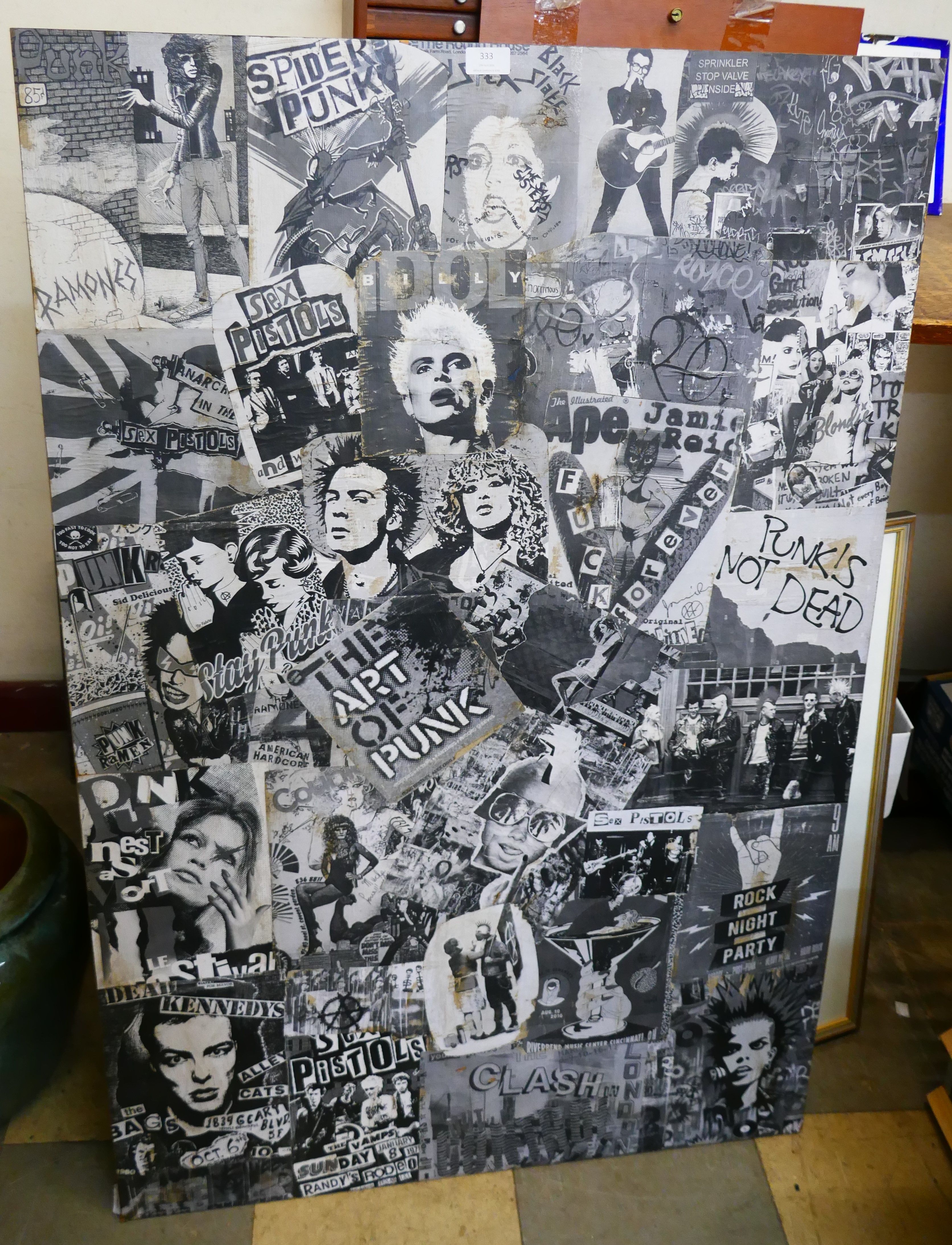 A punk related collage sign