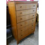 A Lebus oak chest of drawers