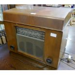 A walnut cased Ferguson radio and record player