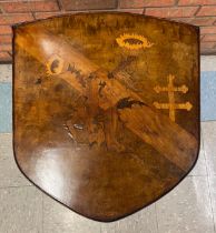 An Emile Galle Art Nouveau shield shaped occasional table