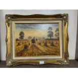 David Short (b.1940), farming landscape, oil on canvas, framed