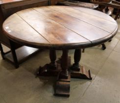 A French hardwood circular centre table