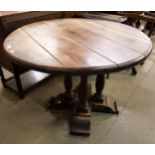 A French hardwood circular centre table