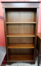 A George III style mahogany open bookcase