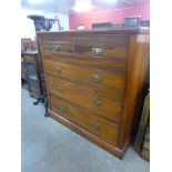 A Victorian walnut chest of drawers