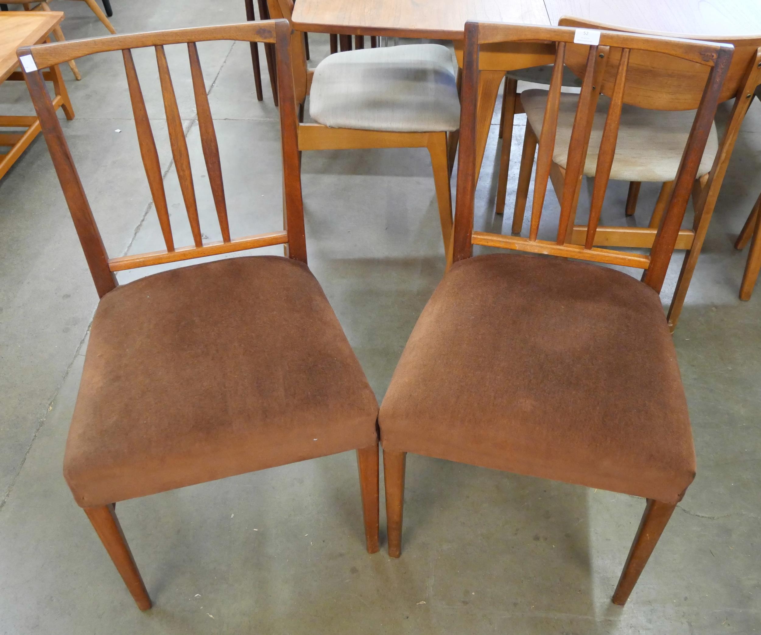 A pair of Gordon Russell teak side chairs
