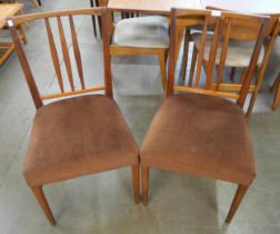 A pair of Gordon Russell teak side chairs