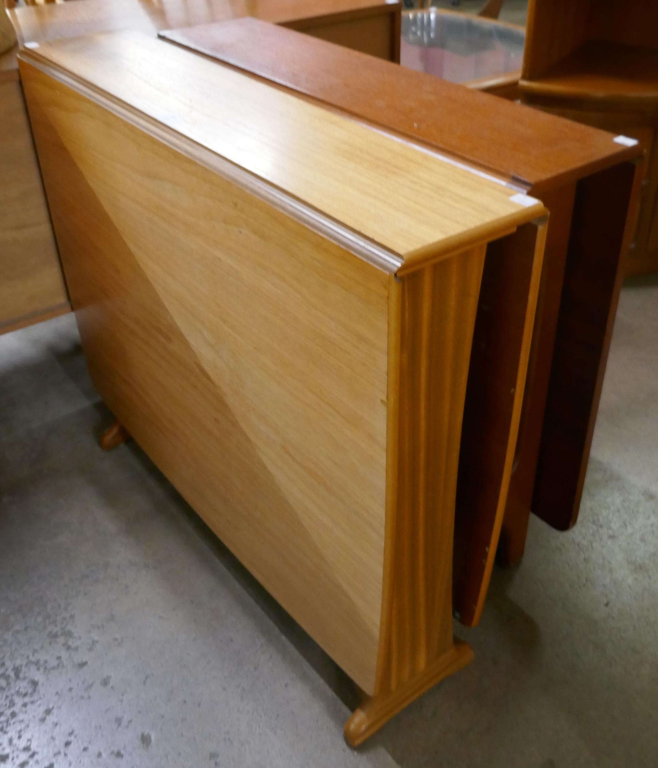 A Jentique teak drop-leaf table and one other - Image 2 of 2