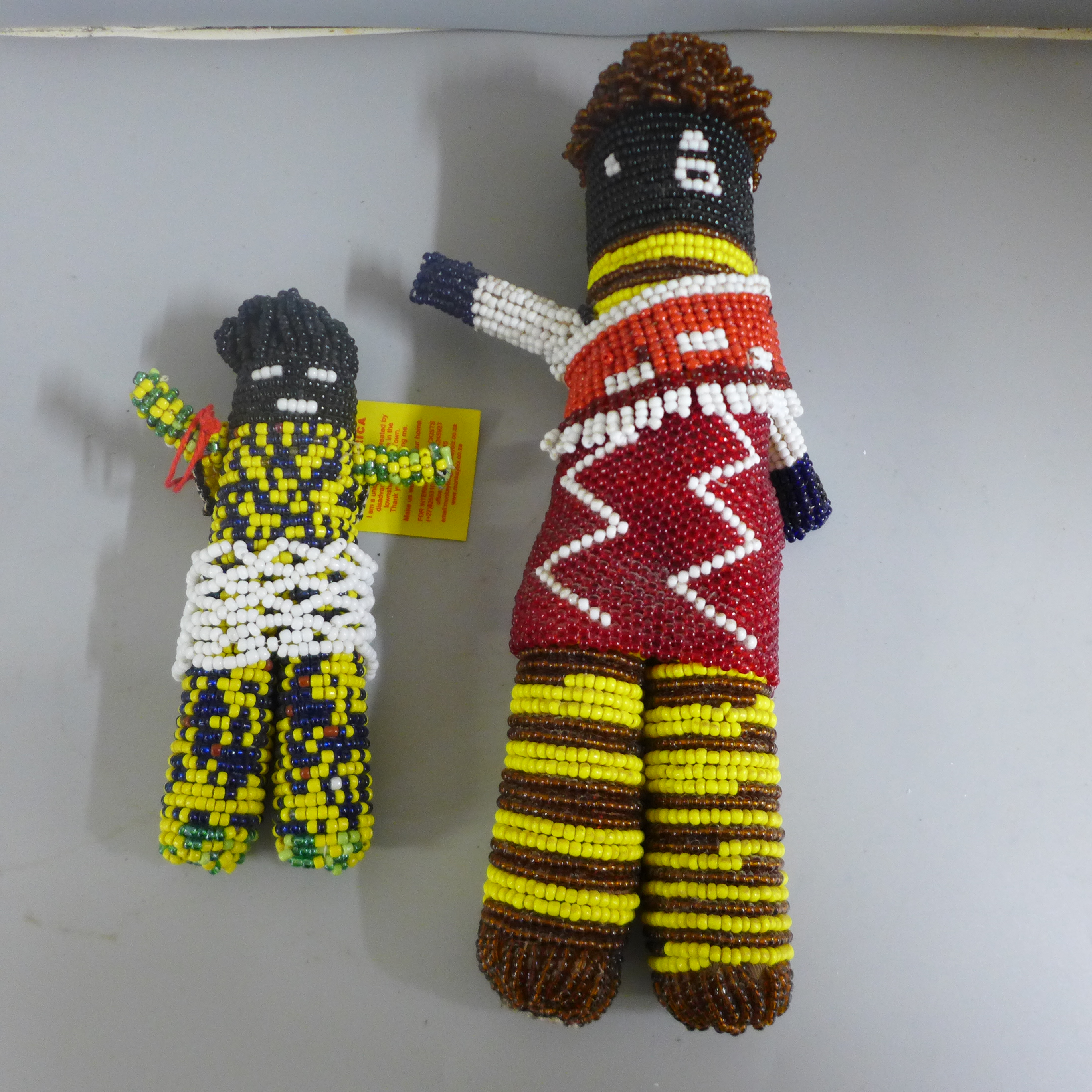 Tribal art; six South African beaded dolls - Image 3 of 4
