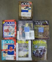 A collection of magazines; Discovering Art, Model Collection 1980-1995, 1993-1998, 1999-02 and