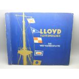 A 1930s German cigarette card album, Lloyd Flottenbilder, Die Welt-Handelsflotte, Ships of World