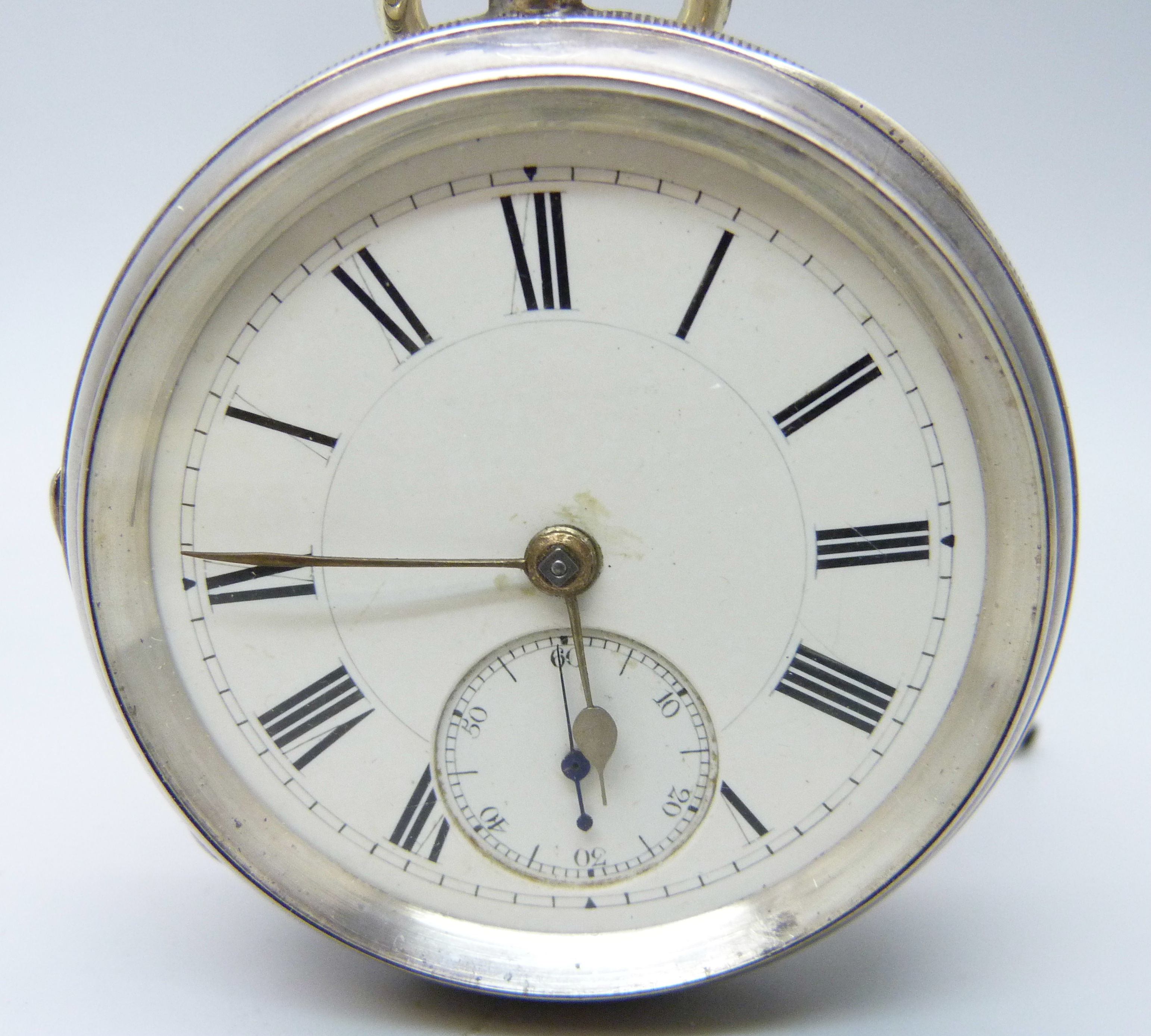 A silver pocket watch, Barnes & Son, Tamworth - Image 2 of 4