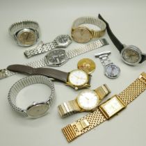Wristwatches including Coral Slim quartz, Lorus, Lanco and Timex