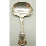 An early 19th Century silver caddy spoon
