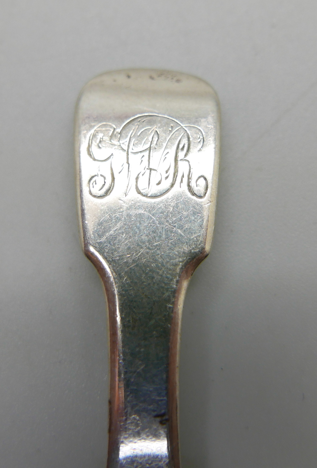 A Victorian silver caddy spoon, Birmingham 1845, George Unite - Image 3 of 4