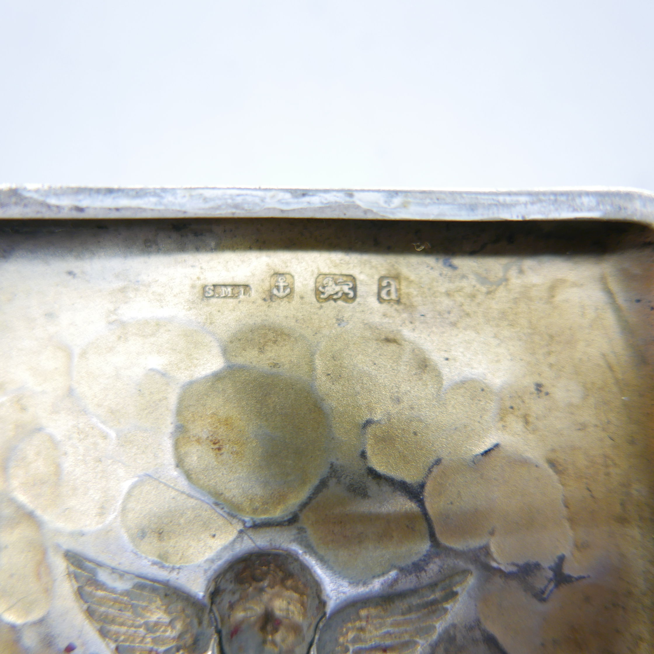 A silver cigarette case, Reynolds Angels detail, a/f, 72g - Image 7 of 7