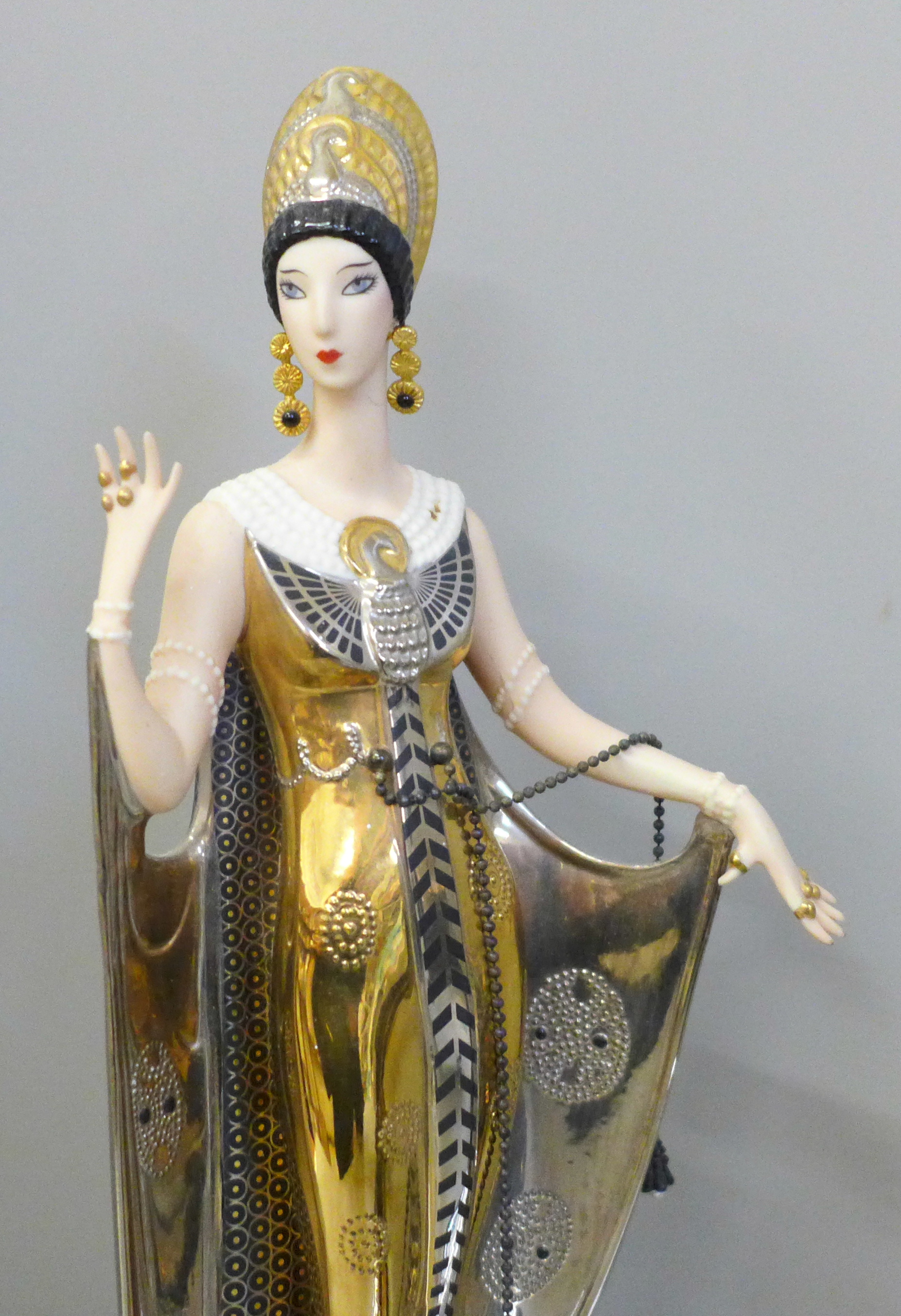 Three House of Erte figures, all limited edition, Isis, Symphone in Black and Leopard - Image 2 of 7