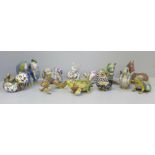 A set of twelve Chinese cloisonne animals and birds