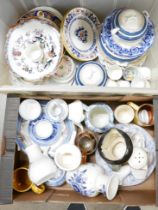 Two boxes of assorted china including Copeland Spode and Royal Doulton **PLEASE NOTE THIS LOT IS NOT