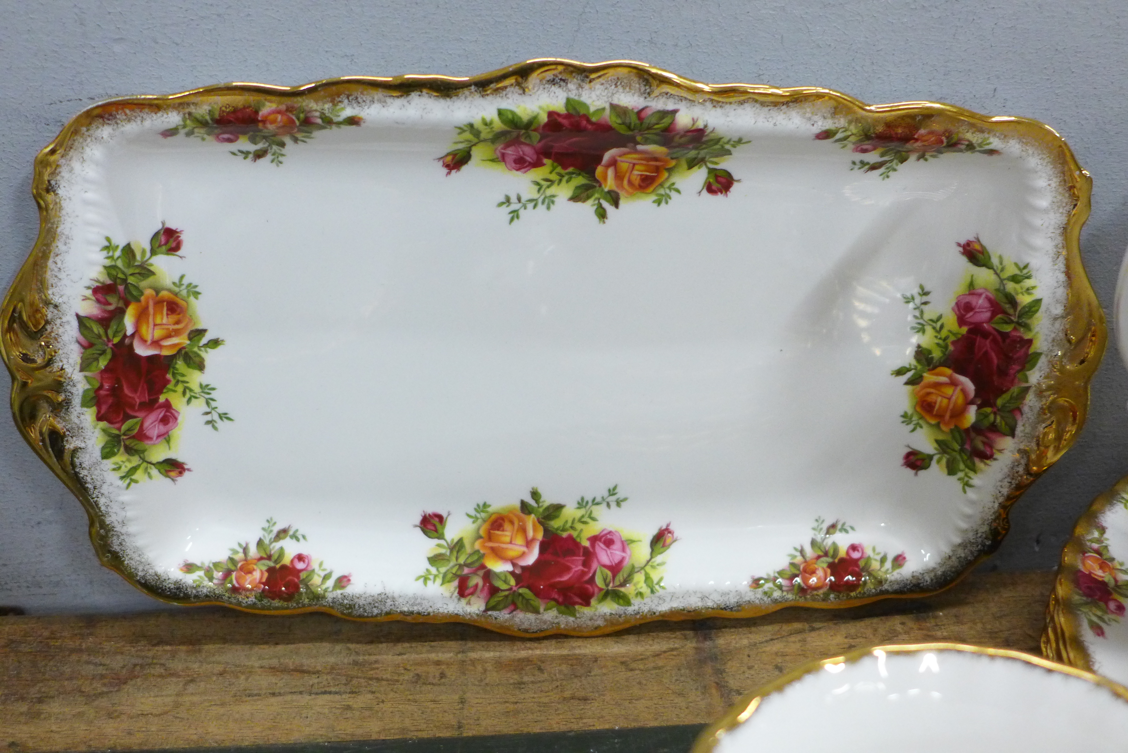 A Royal Albert Old Country Roses six setting tea service plus sandwich plates, etc. **PLEASE NOTE - Image 5 of 5